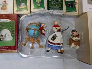 lot 113 image: Hallmark Keepsake Ornament Lot, (12) Single, (1) 3-Piece Set & (1) Magic Cord
