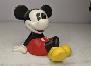 lot 69 image: Disney Mickey Mouse Sitting w Legs Crossed Porcelain Figurine Bank RARE