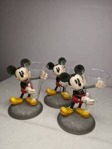 lot 72 image: Set of (3) Mickey Mouse Stemless Champagne Glasses