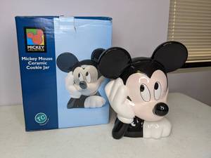 lot 97 image: Handsome Mickey Mouse Ceramic Cookie Jar by Mickey Unlimited