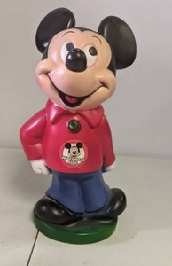 lot 81 image: Vintage 70s Plastic Mickey Mouse Club Piggy Bank