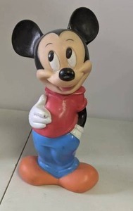 lot 85 image: Vintage Mickey Mouse Plastic Rubber Coin Bank