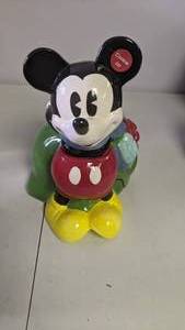 lot 78 image: Disney Mickey Mouse Decorating Christmas Cookie Jar w Gifts