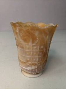 lot 168 image: Caramel Imperial Slag Glass Vase