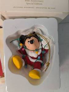 lot 127 image: Lot of (5) Hallmark Keepsake Ornaments (Mainly Mickey) and (1) Grolier Mickey Ornament