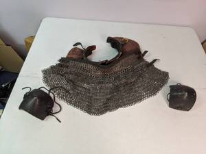lot 257 image: Knight in Shining Armour Lot - Neck and Elbow Guards