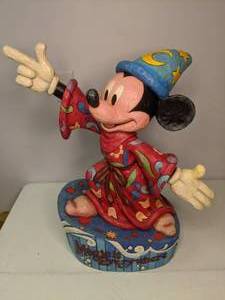 lot 2 image: RARE Disney Jim Shore - Magic is Everywhere Mickey Mouse Sorcerer - Big Figurine