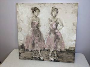 lot 203 image: Unframed, Reproduction of Two Ballerinas at Pause