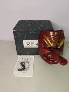 lot 272 image: Original and Rare Kabuki Mask - Red Long Nose
