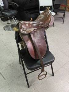 lot 237 image: Antique Military Saddle
