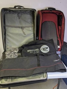 lot 460 image: Set of (2) Luggages & (2) Ski Bags Solomon, Swix, Rossignol