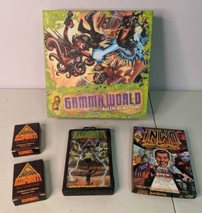 lot 387 image: Gamma World Role Playing Game, Illuminati Games, Inwo SubGenius Game