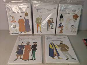 lot 385 image: Lot of (5) Sewing Patterns for Historical Clothing