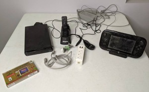 lot 459 image: Black Wii U 32GB w Controller and Charging Station & More