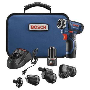 lot 33 image: Brand New Bosch Flexiclick 12-Volt Max Cordless 14 Drill Combo Kit