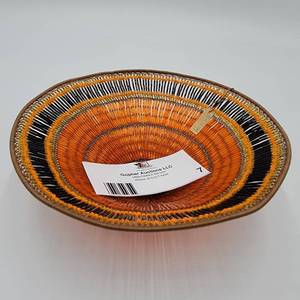 Vintage Zulu Copper Wire Beaded Bowl #1