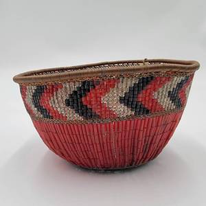 Vintage Zulu Copper Wire Beaded Bowl #3