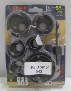 lot 543 image: Bosch Bosch HCD007 7pc Daredevil Wood Hole Saw Set
