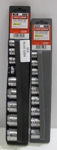 lot 535 image: Craftsman 18-Piece Metric and Standard SAE 38 Drive Socket Sets