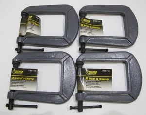lot 533 image: 4-Pack Steel Grip 2-Inch C-Clamps