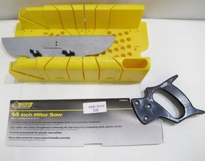 lot 526 image: Steel Grip 14 Inch Mitre Saw with Stanley Cutting Accessory