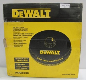 lot 524 image: DeWalt 18 in. Surface Cleaner for Gas Pressure Washers Rated up to 3700 PSI