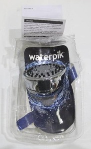 lot 555 image: Waterpik 5-Spray 3.8 in. Single Wall Mount Low Flow Fixed Shower Head in Brushed Nickel