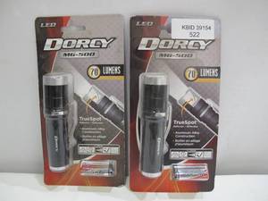 lot 522 image: 2-Pack Dorcy MG-500 50 Lumen LED Flashlights