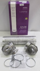 lot 587 image: Smart Choice - Semi-Rigid Dryer Vent Kit Required for Hook-Up - Silver