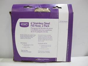 lot 586 image: Smart Choice 2-Pack Stainless Steel Laundry Fill Hose