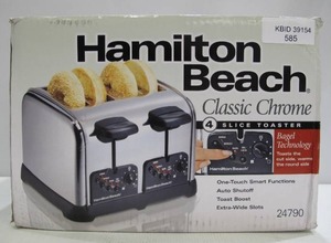 lot 585 image: Hamilton Beach 4-Slice Toaster - Classic Chrome