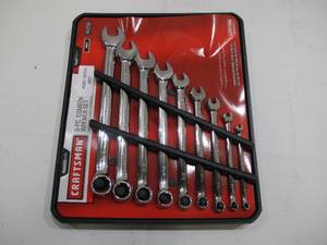 lot 607 image: Craftsman 9-Piece SAE Standard Combination Wrench Set