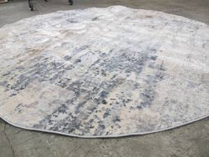 lot 618 image: Safavieh Invista Circular Creme Grey Area Rug - 6 Ft 7 In X 6 Ft 7 In