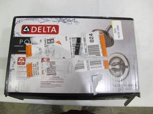 lot 630 image: Delta Porter Single-Handle 3-Spray Shower Faucet in Brushed Nickel
