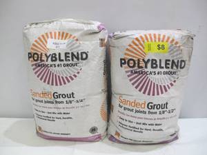 lot 633 image: 2-Pack Custom Building Products Polyblend Polyblend #540 Truffle 25 lb. Sanded Grout (2 Bags - 50 Lbs)