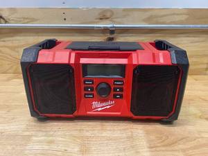 lot 24 image: MILWAUKEE M18 18-Volt Lithium-Ion Cordless Jobsite Radio (Tool Only)
