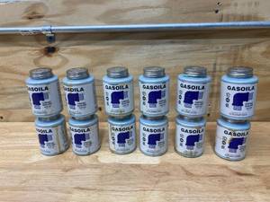 lot 60 image: GASOILA Lot of 12-  Half Pint Jars of Thread Sealant