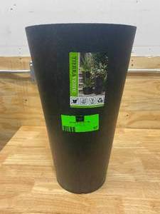 lot 97 image: TIERRA VERDE Concerto 12 in. W x 20 in. H Round Slate Rubber Self-Watering Planter