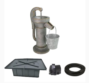 lot 67 image: GARDENIQUE Farmhouse Spigot Disappearing Kit 20.39-in H Resin Fountain Statue Outdoor Fountain