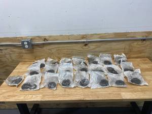 lot 107 image: FABORY Lot of 22-  Steel Flat Washer, Plain Fastener Finish, Fits Bolt Sizes 1-18 in, 2 34 in Washer Outside Dia. (5 per package)