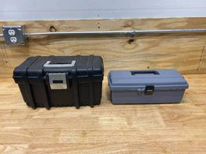lot 112 image: Lot of 2 Plastic Tool Boxes