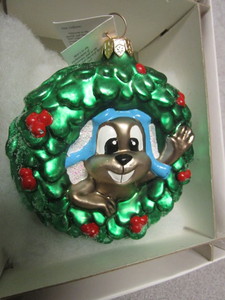 lot 369 image: CHRISTOPHER RADKO ROCKY AND BULLWINKLE ROCKYS WREATH WORIGINAL BOX