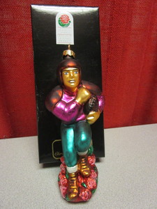 lot 392 image: CHRISTOPHER RADKO PASADENA 19971998 ROSE BOWL FIRST DOWN GLASS ORNAMENT
