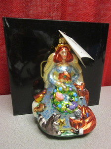 lot 394 image: CHRISTOPHER RADKO MARSHALL FIELDS GUARDIAN ANGEL GLASS ORNANMENT