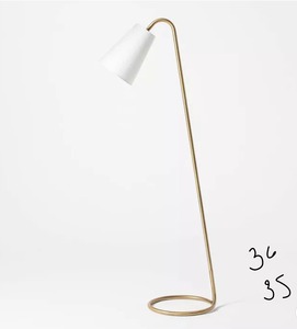 Metal Tube Leaning Floor Lamp Brass - Threshold designed with Studio McGee