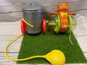 Fisher-Price #177 Grouch & Pull Along Teddy #642