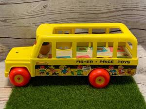 Fisher-Price #192 Yellow School Bus From 1965