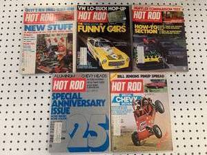 Lot of Five Hot Rod Magazines From 1973