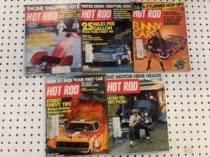 Lot of Five Hot Rod Magazines From 1972, 73, 74