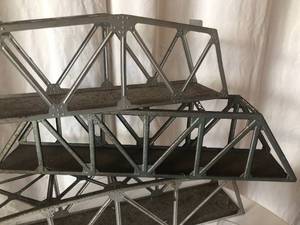 3 Metal Train Bridges & Sign